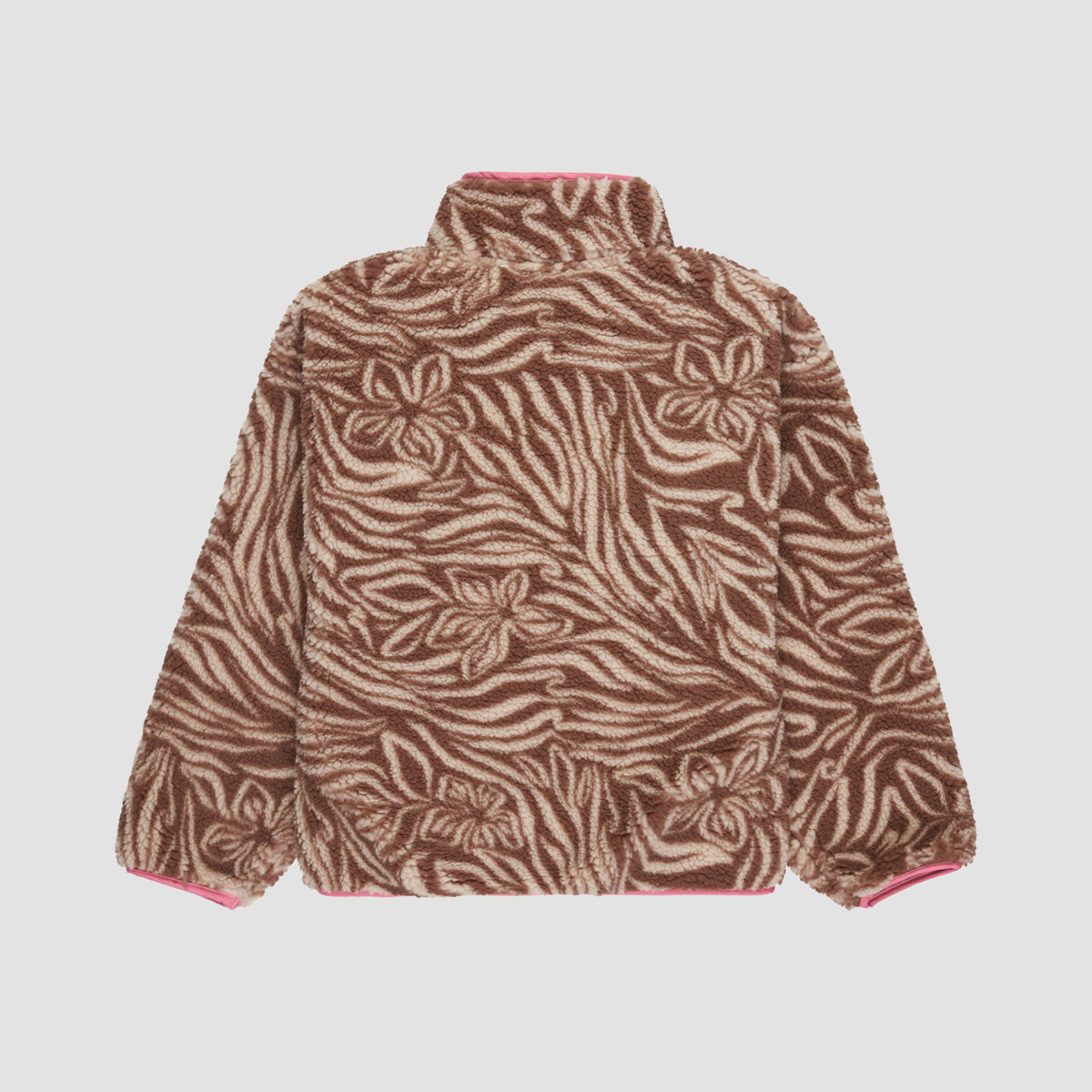 Roxy Like Electricity Polar Fleece Jacket Parchment Animal Floral Big - Girls