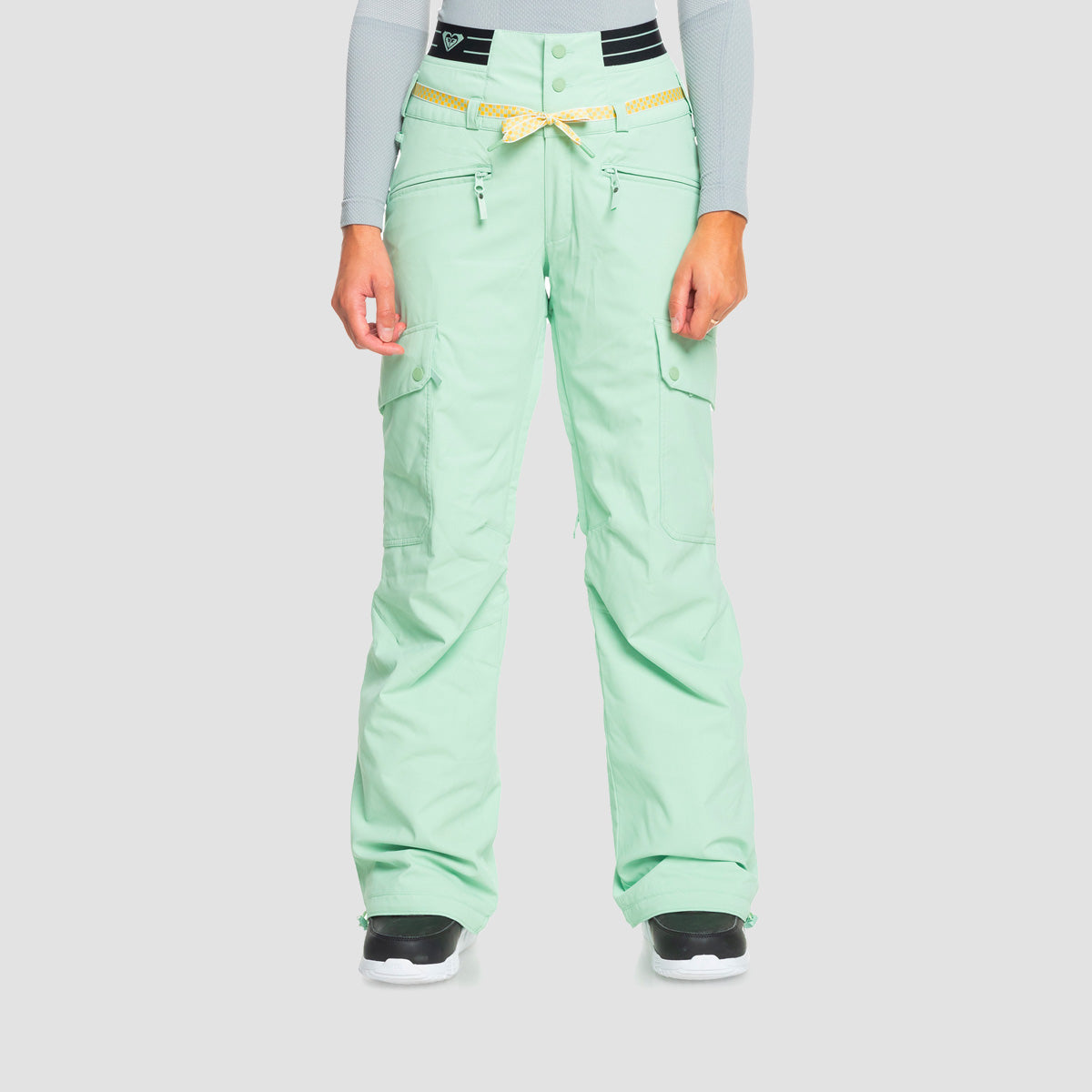 Roxy Passive Lines Snow Pants Cameo Green - Womens