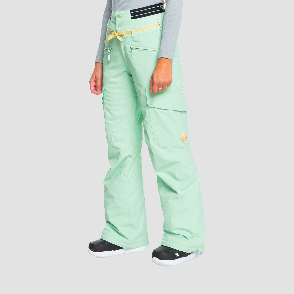 Roxy Passive Lines Snow Pants Cameo Green - Womens
