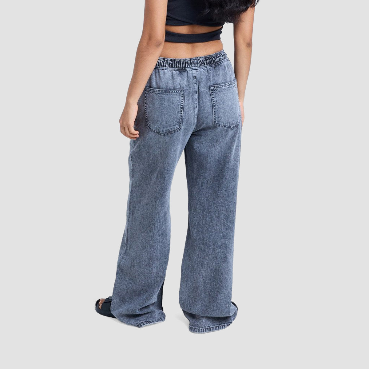 Roxy Stunning View Relaxed Fit Jeans Mid Grey - Womens