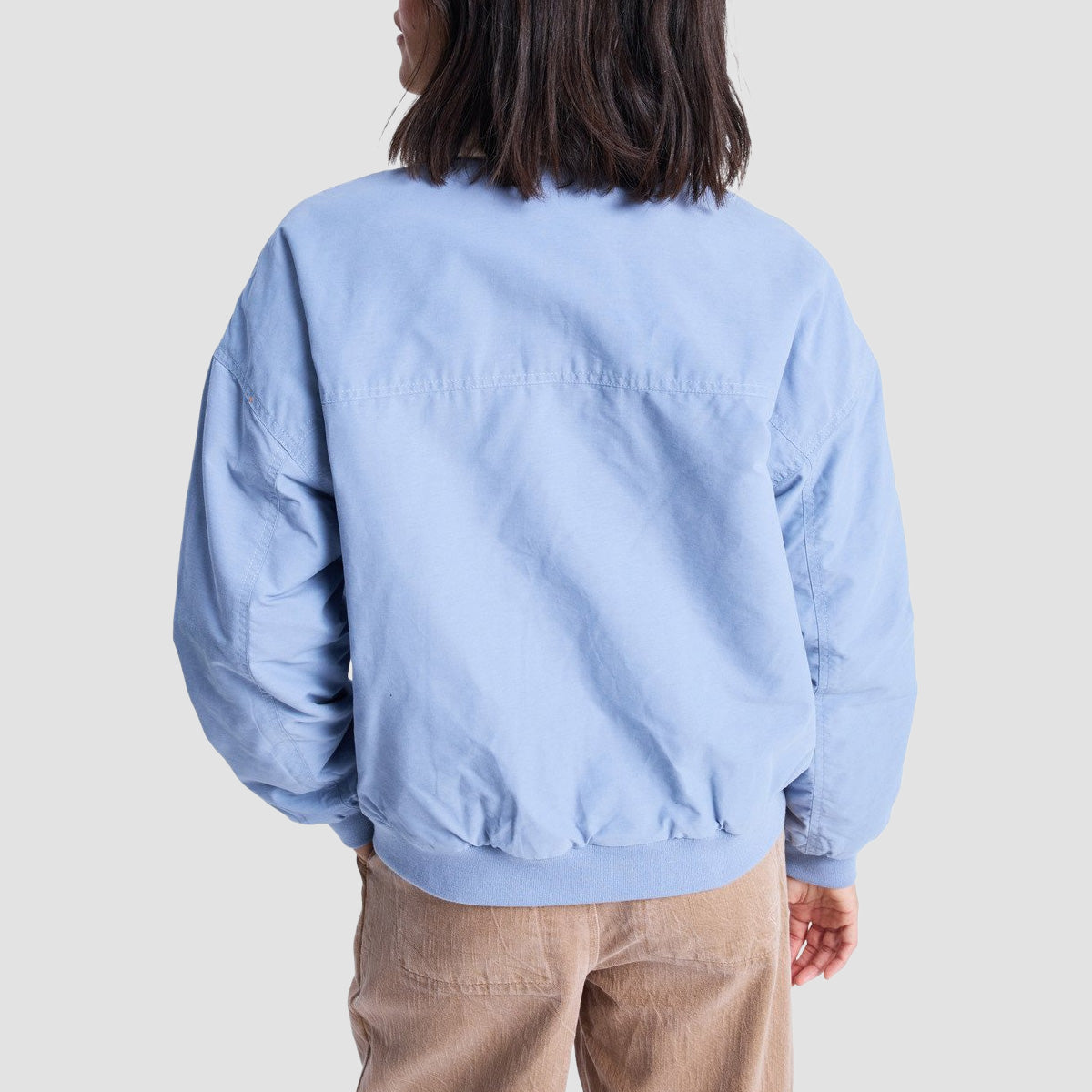 Roxy Sweet Talk Cotton Canvas Aviator Jacket Blue Blizzard - Womens