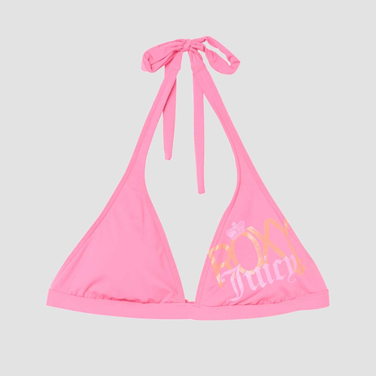 Roxy X Juicy Couture Halter Bikini Top Azalea Pink