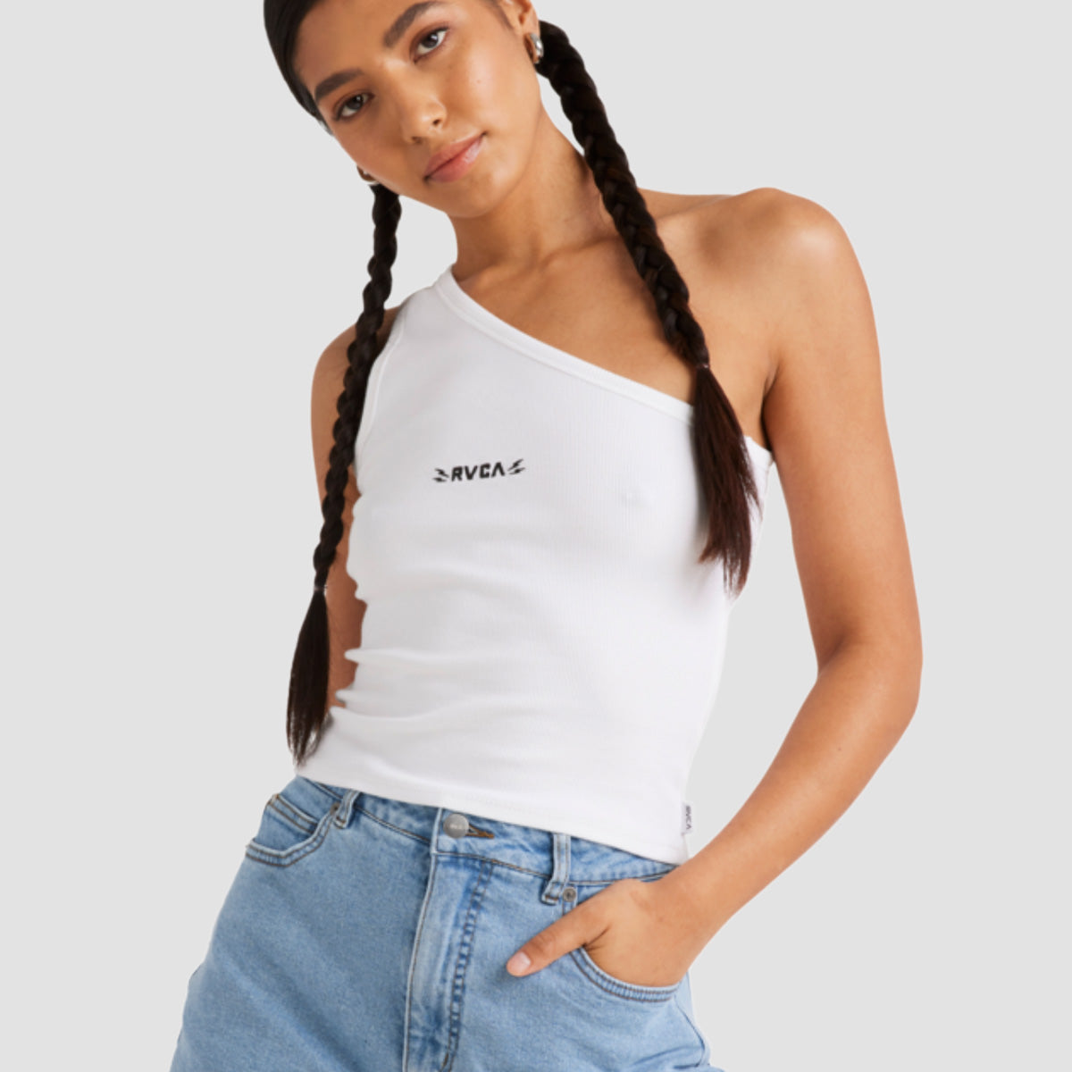 RVCA Asym Asymmetric Top White - Womens