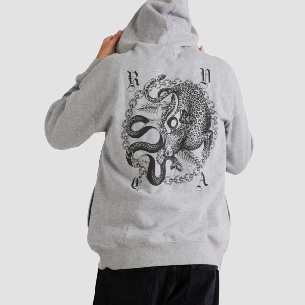 RVCA Benj Pullover Hoodie Grey Marle
