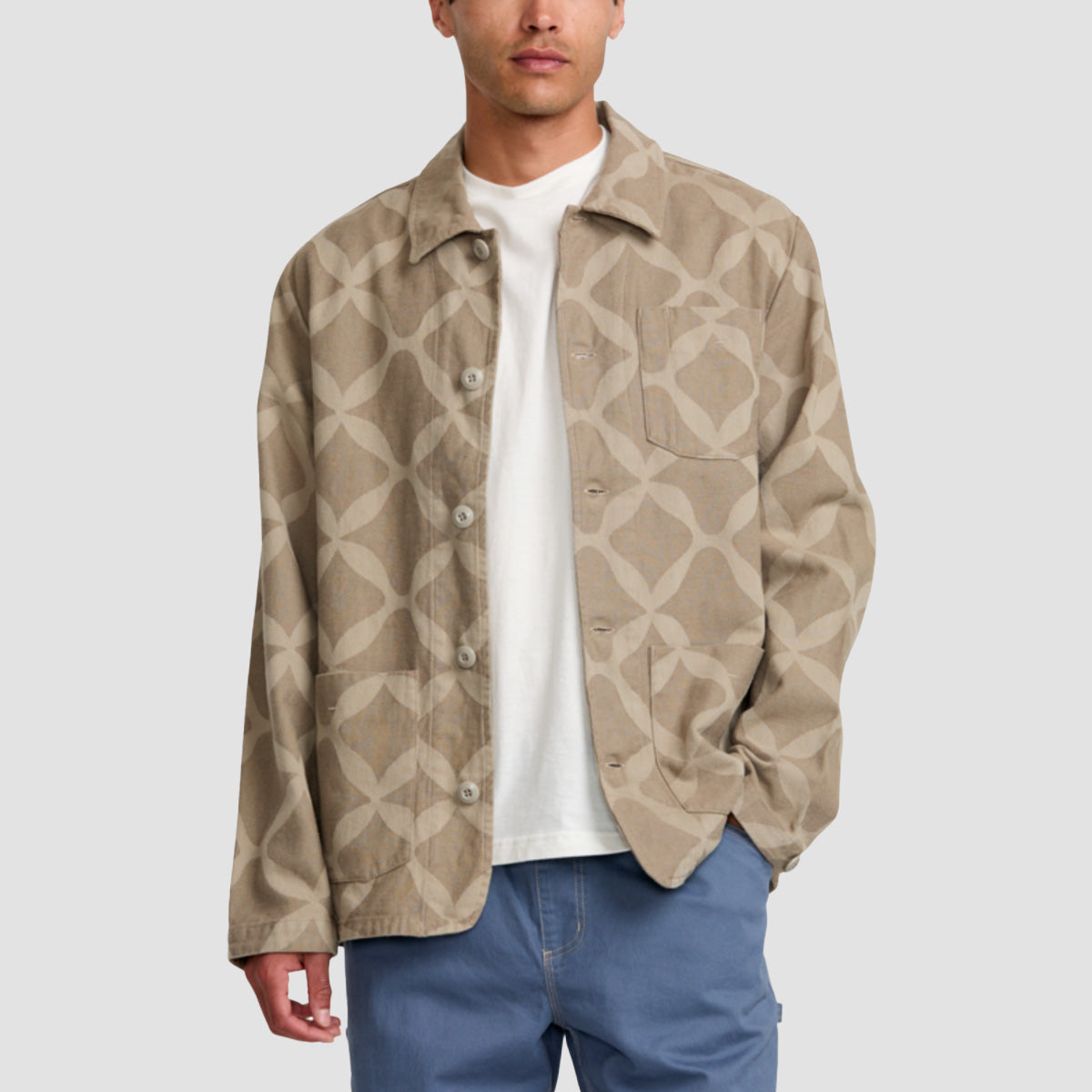RVCA La Ornament Chore Jacket Sand Brown