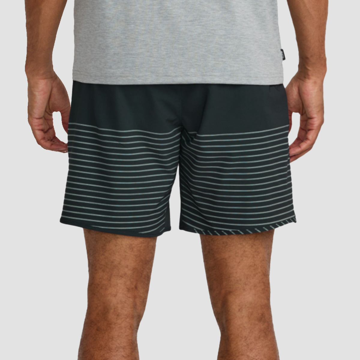RVCA VA Sport Yogger Stretch 17" Performance Shorts Black Stripe