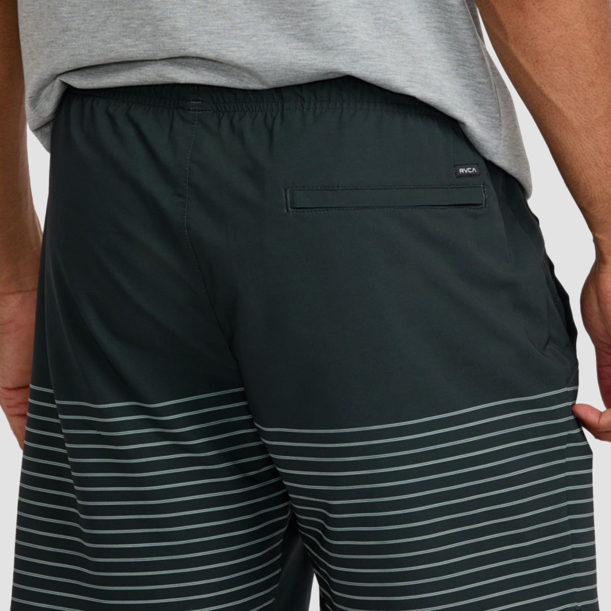 RVCA VA Sport Yogger Stretch 17" Performance Shorts Black Stripe