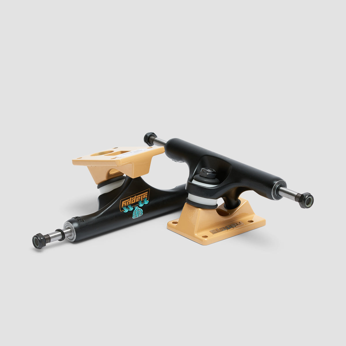 Slappy ST1 Curb Creeper Us Skateboard Trucks 1 Pair Black/Gold - 8.25"