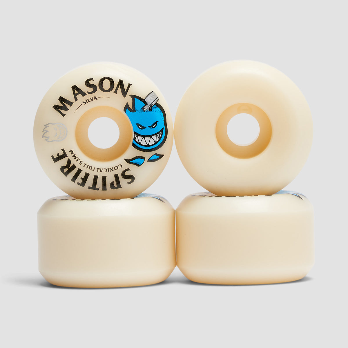 Spitfire Formula Four Burn Squad Mason Silva Conical Full 99DU Skateboard Wheels Natural 53mm