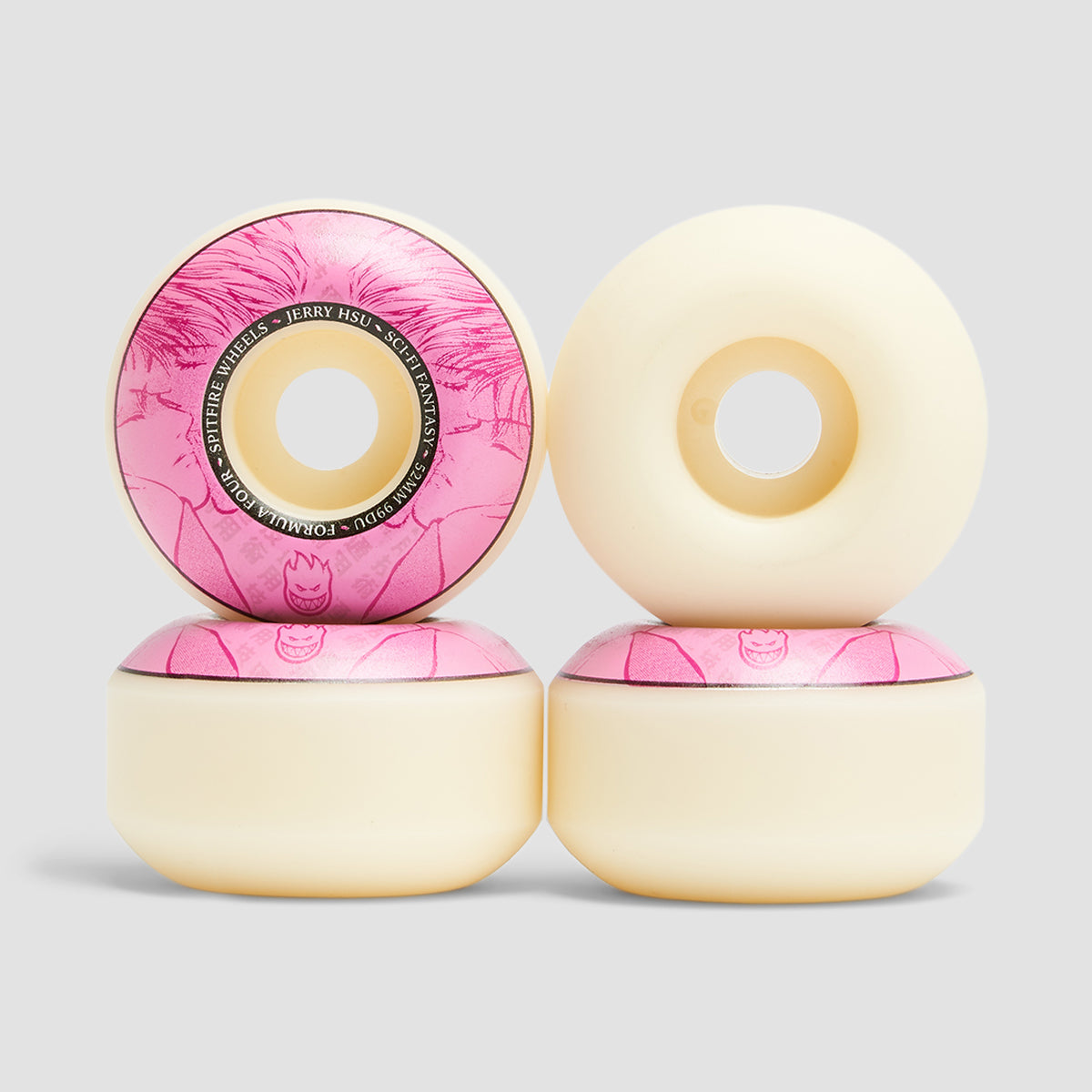 Spitfire Formula Four Sci-Fi Fantasy Jerry Hsu Classic 99DU Skateboard Wheels Natural 52mm