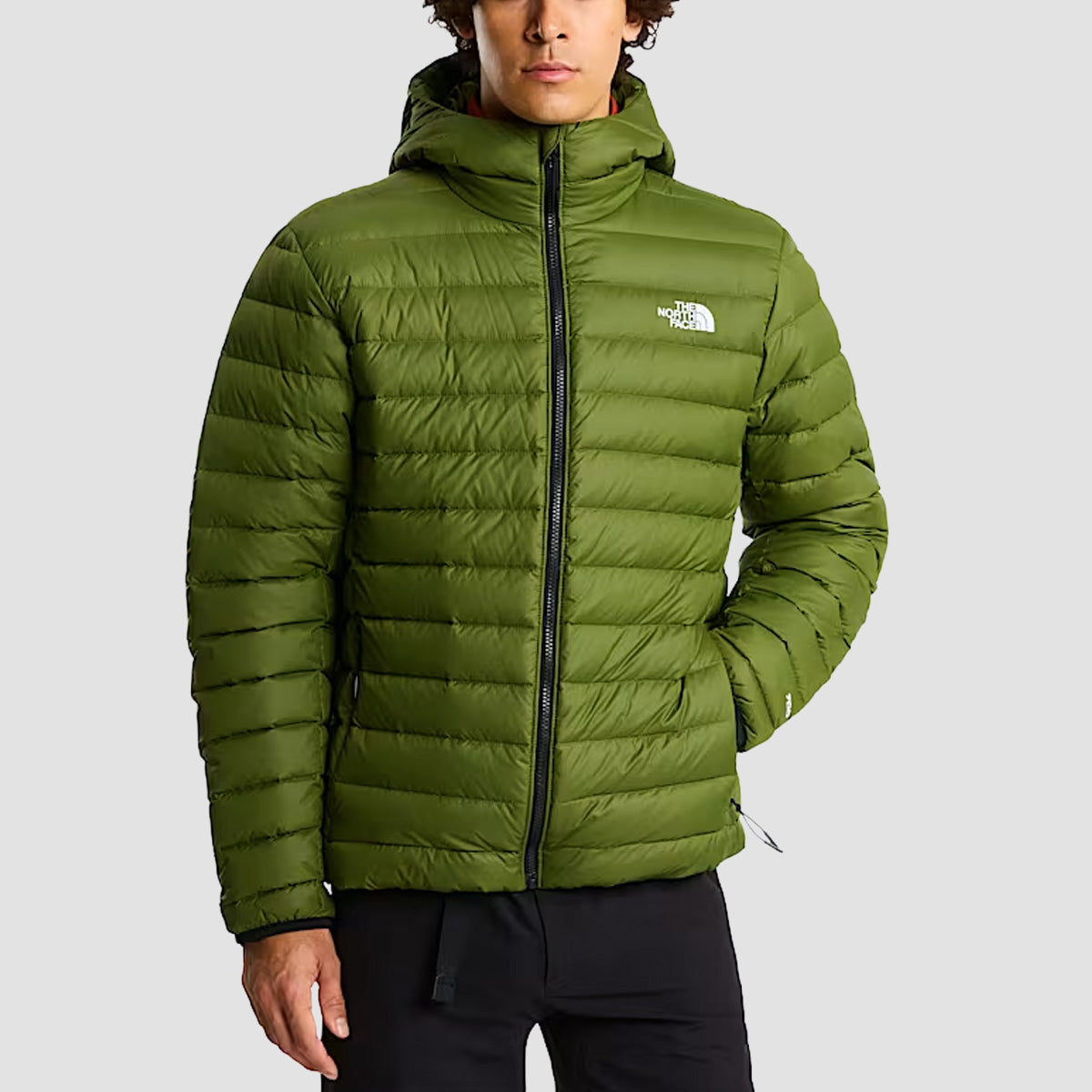 The North Face Classic Down Hooded Jacket Woodland Green