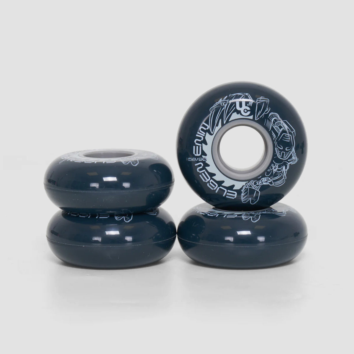 Undercover Eugen Enin 90a Inline Wheels x4 Light Grey/Dark Grey 58mm