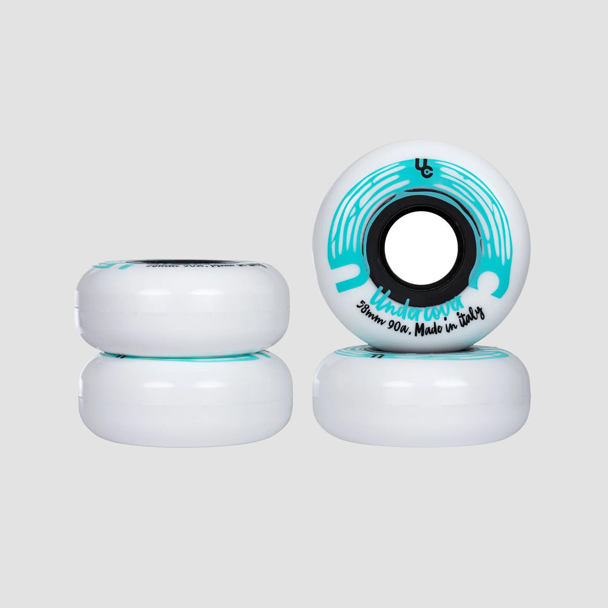 Undercover IT 90a Inline Wheels x4 White 58mm
