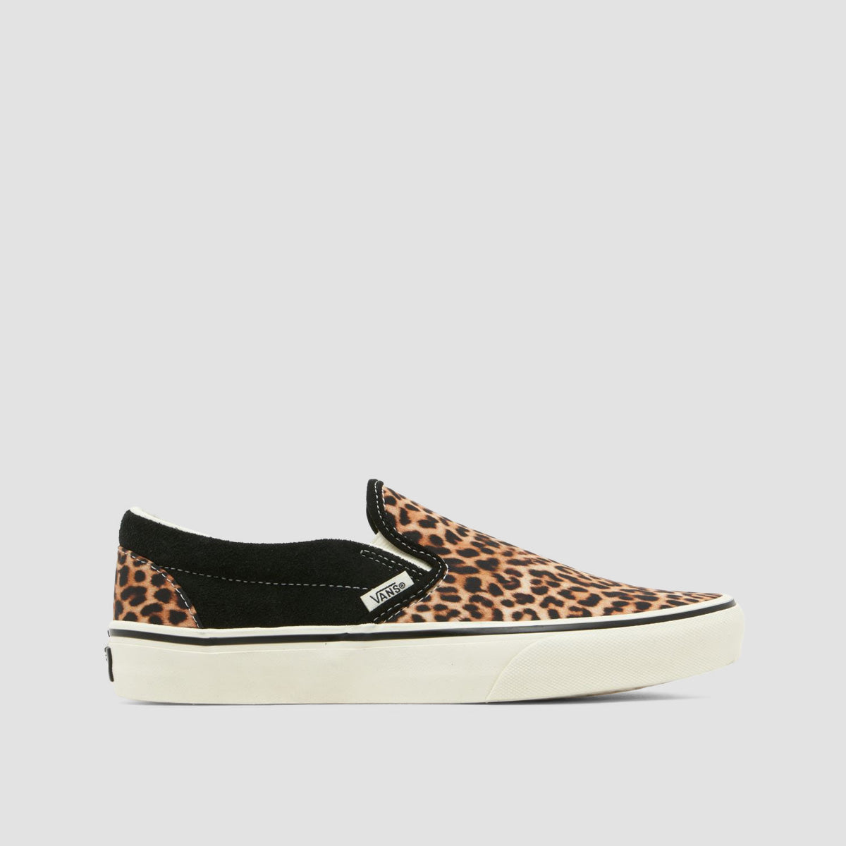 Vans Classic Slip-On Shoes - Black/Leopard