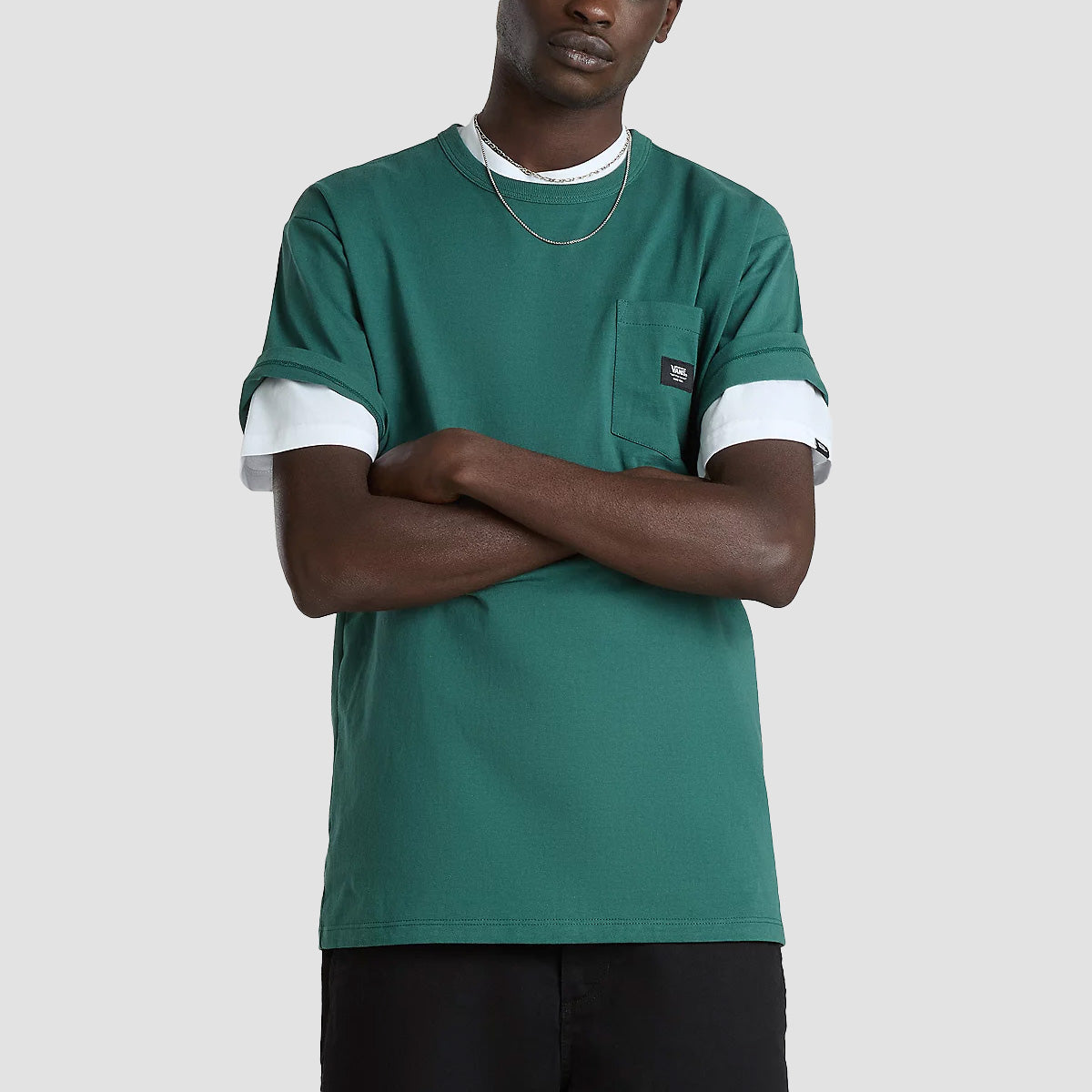 Vans Off The Wall II Pocket T Shirt Bistro Green