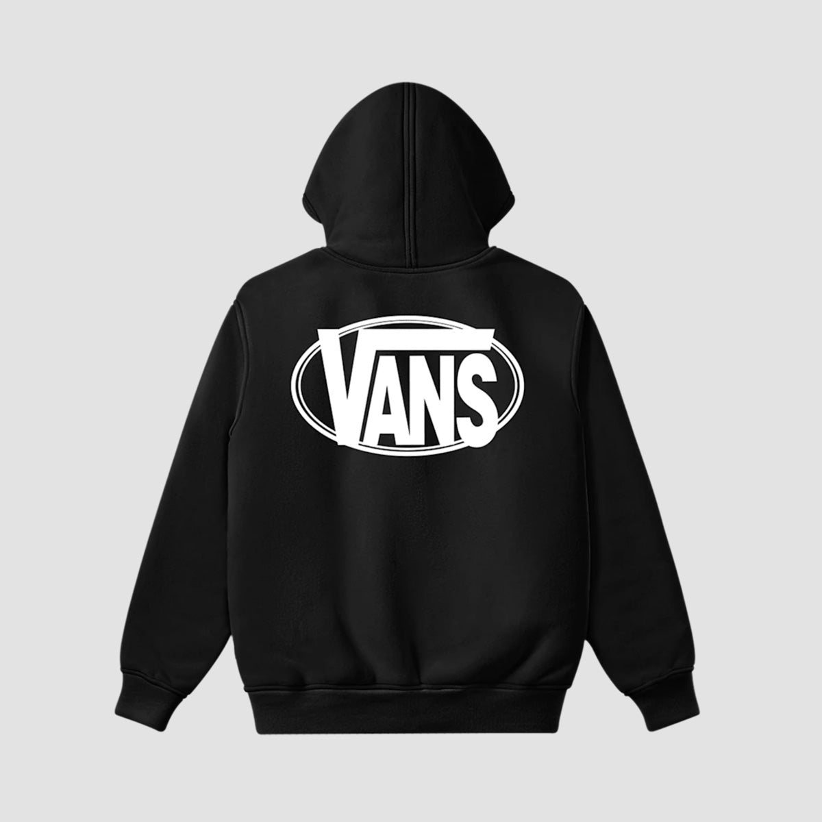 Vans Oval Logo Loose Pullover Hoodie Black