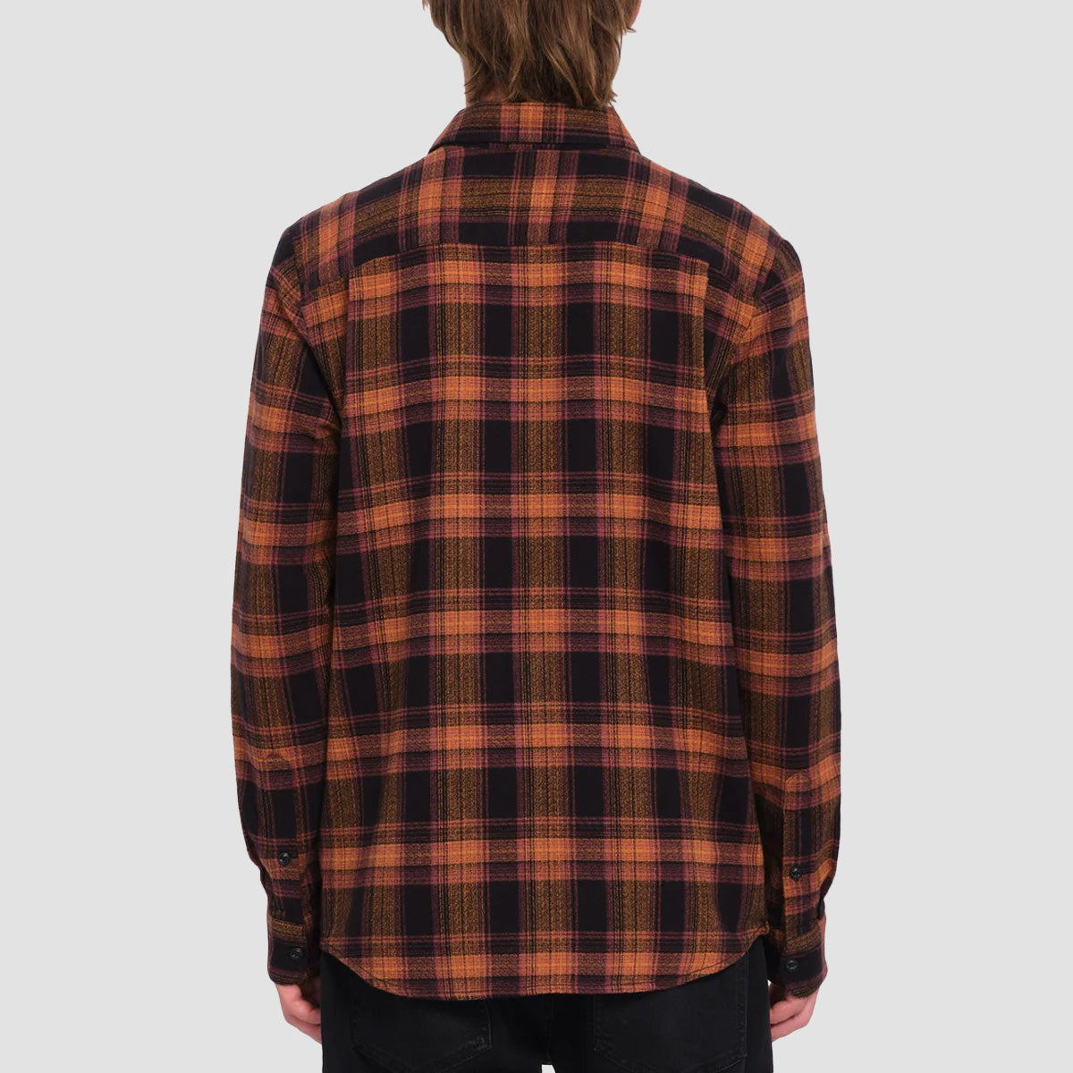Volcom Baystone Flannel Longsleeve Shirt Black