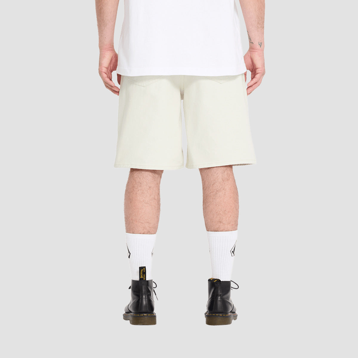 Volcom Billow 22" Denim Shorts Dirty White