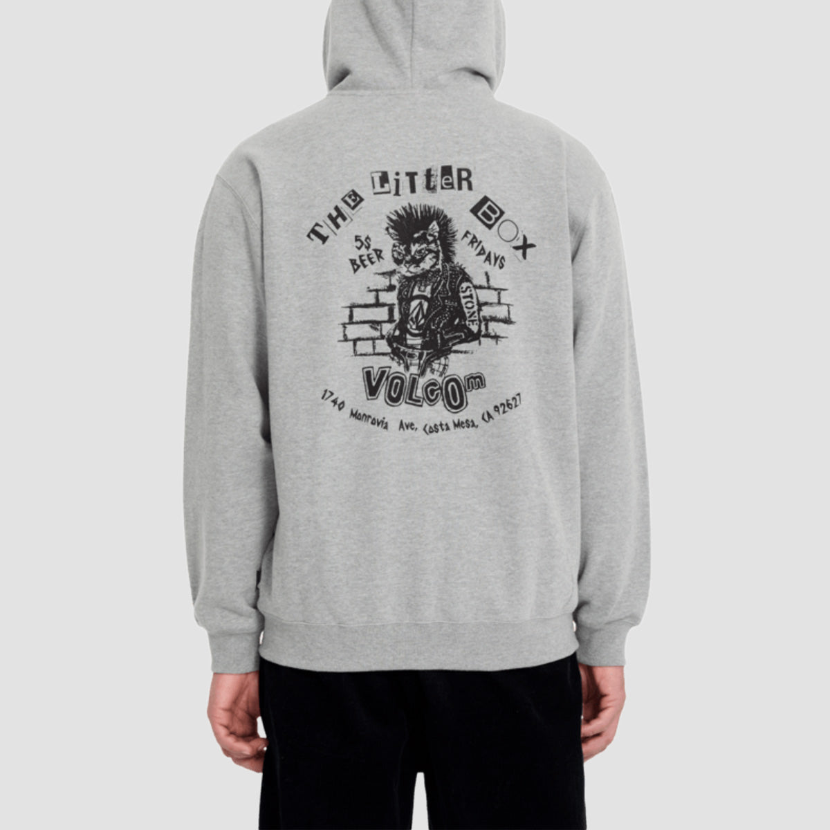 Volcom Catastrophy Zip Hoodie Heather Grey