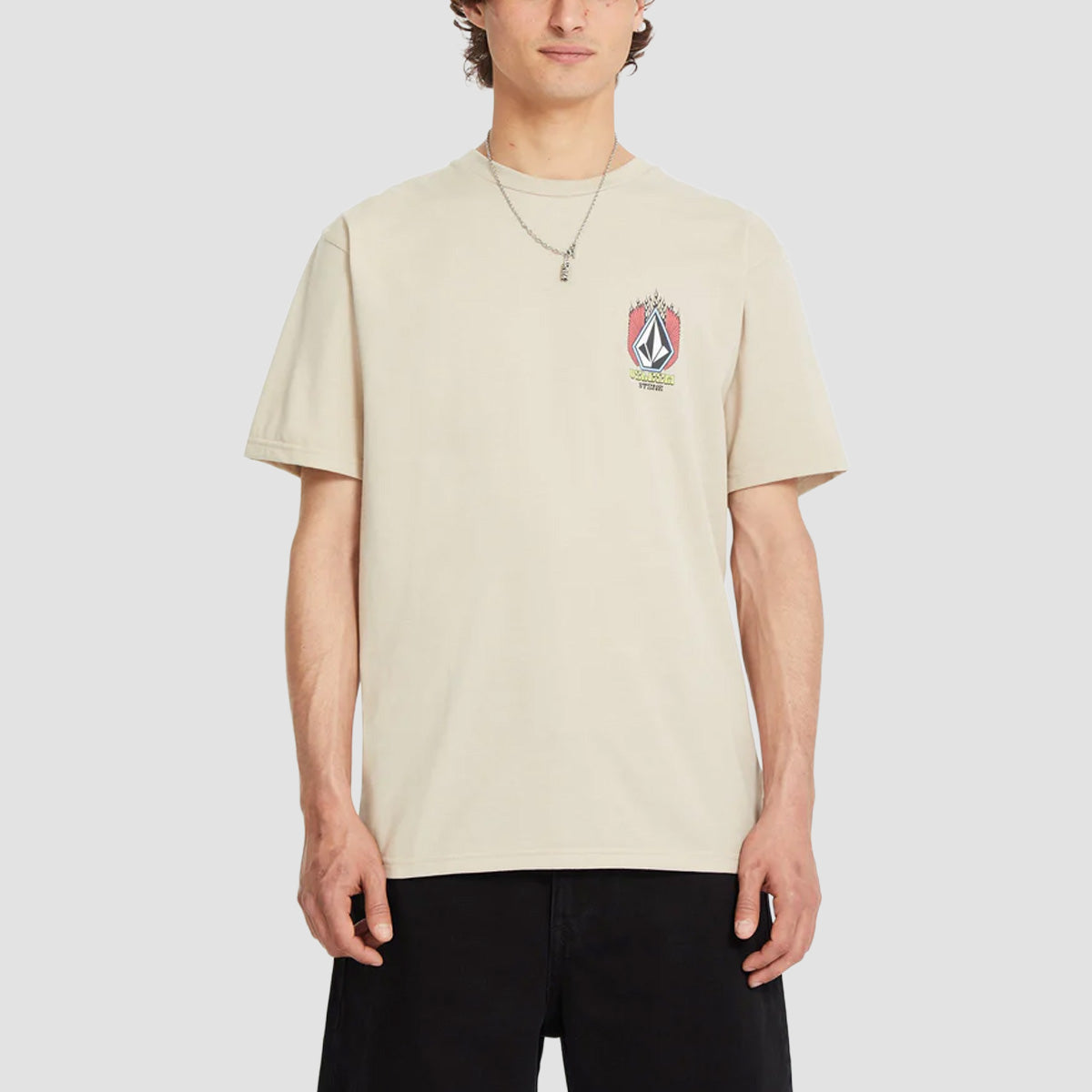 Volcom Draggin Stone Hth T-Shirt Light Khaki