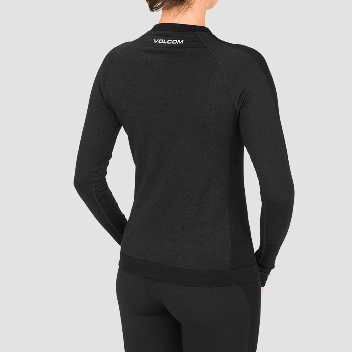 Volcom Engineered Base Layer Longsleeve Crew T-Shirt Black - Womens
