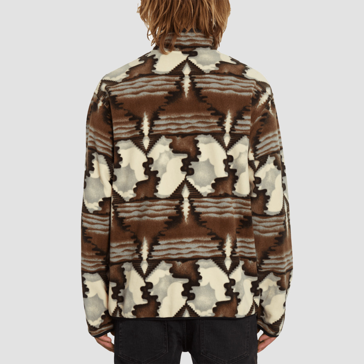 Volcom Error92 Mock Neck Fleece Sweatshirt Whitecap Grey