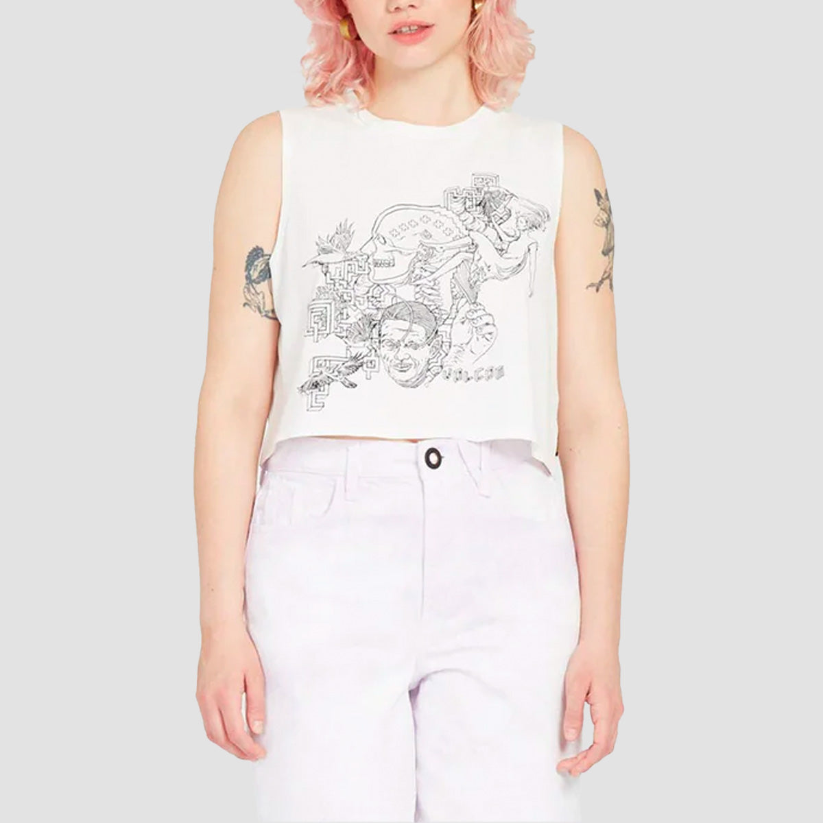 Volcom FA Ed Merlin Murray Tank Top Star White - Womens