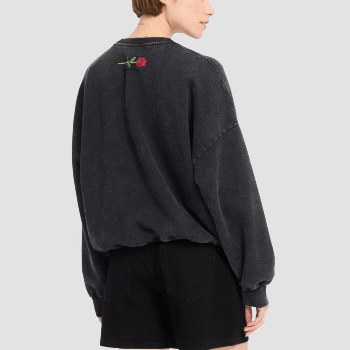 Volcom FA Mickey Mason Crew Sweatshirt Vintage Black - Womens