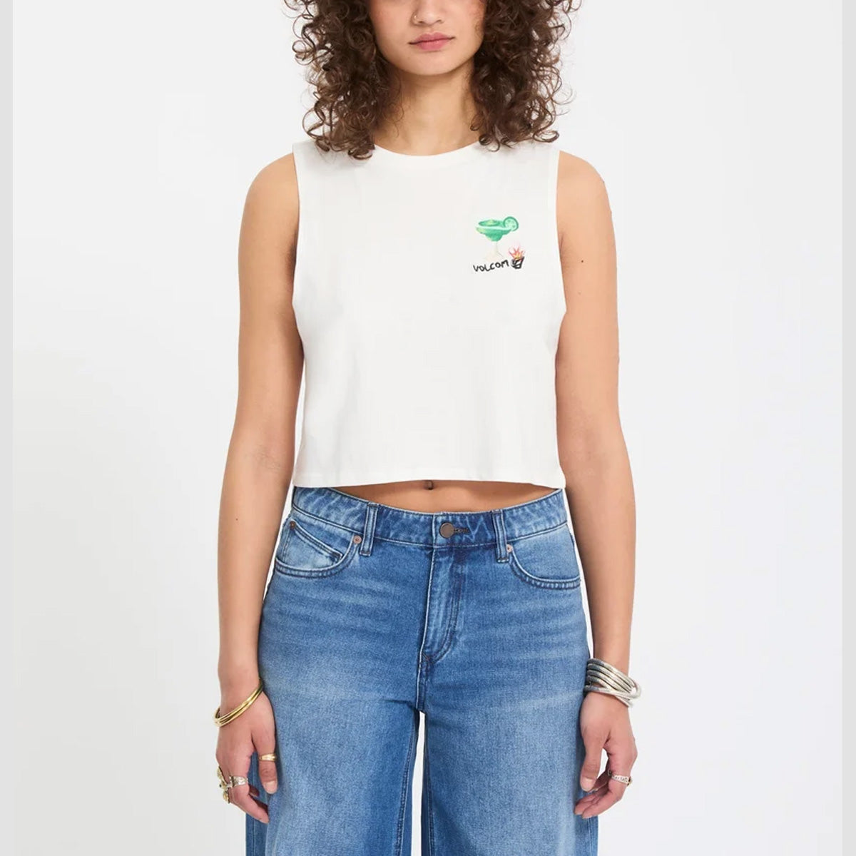 Volcom FA Mickey Mason Tank Vest Off White - Womens