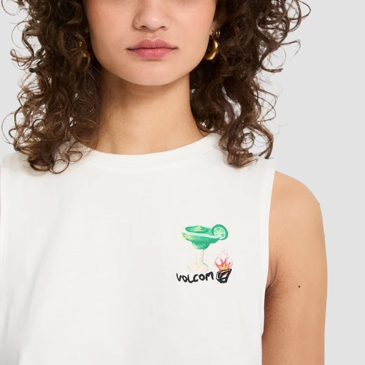 Volcom FA Mickey Mason Tank Vest Off White - Womens