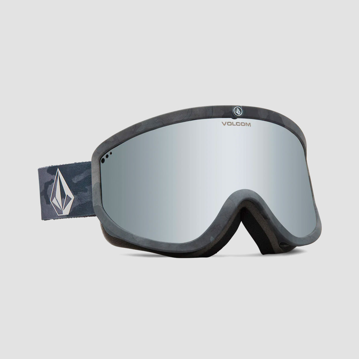 Volcom Footprints Snow Goggles Cloudwash Camo/Silver Chrome + Bonus Lens Yellow