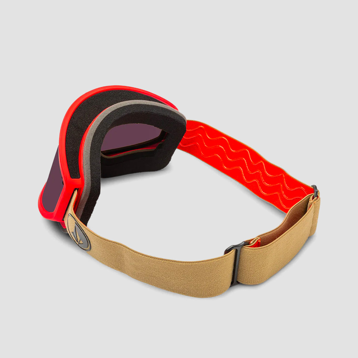 Volcom Footprints Snow Goggles Orange Shock/Sand/Light Bronze + Bonus Lens Yellow
