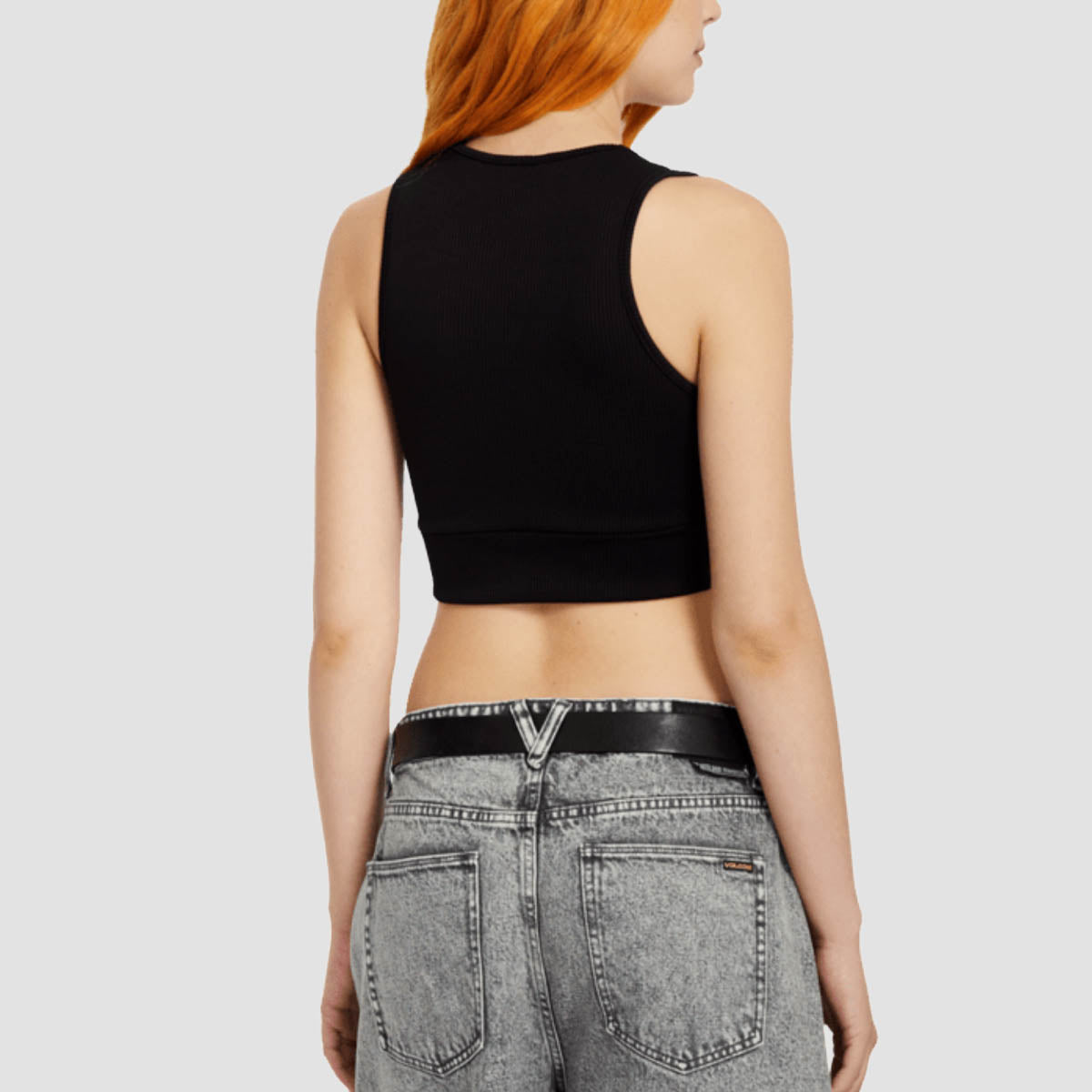 Volcom Gimmestank Rib Crop Vest Black - Womens