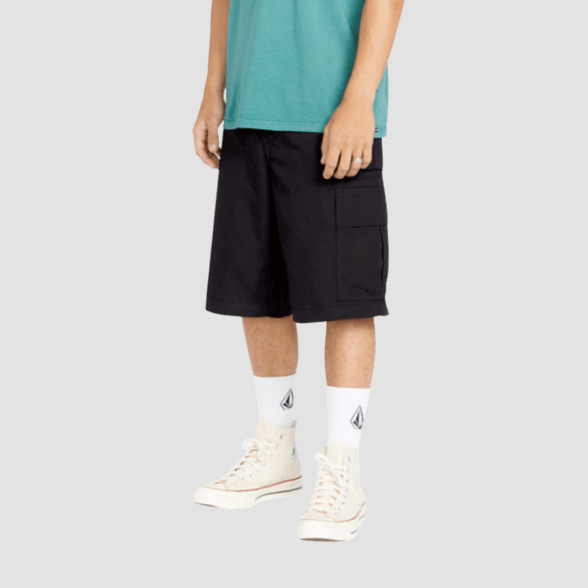Volcom Grand Fang 22" Cargo Shorts Black
