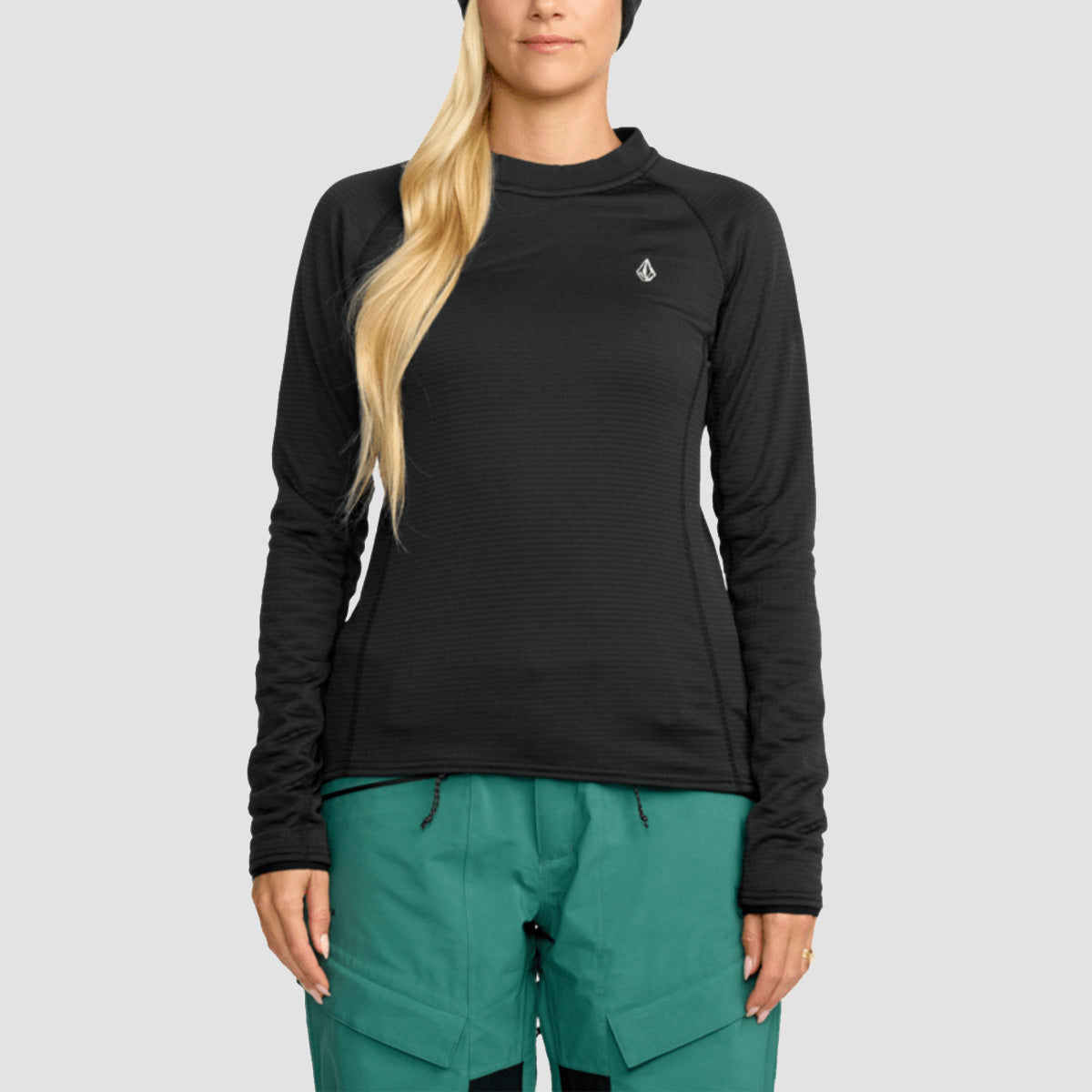 Volcom Gridlock Crew Neck Sweatshirt Black - Womens