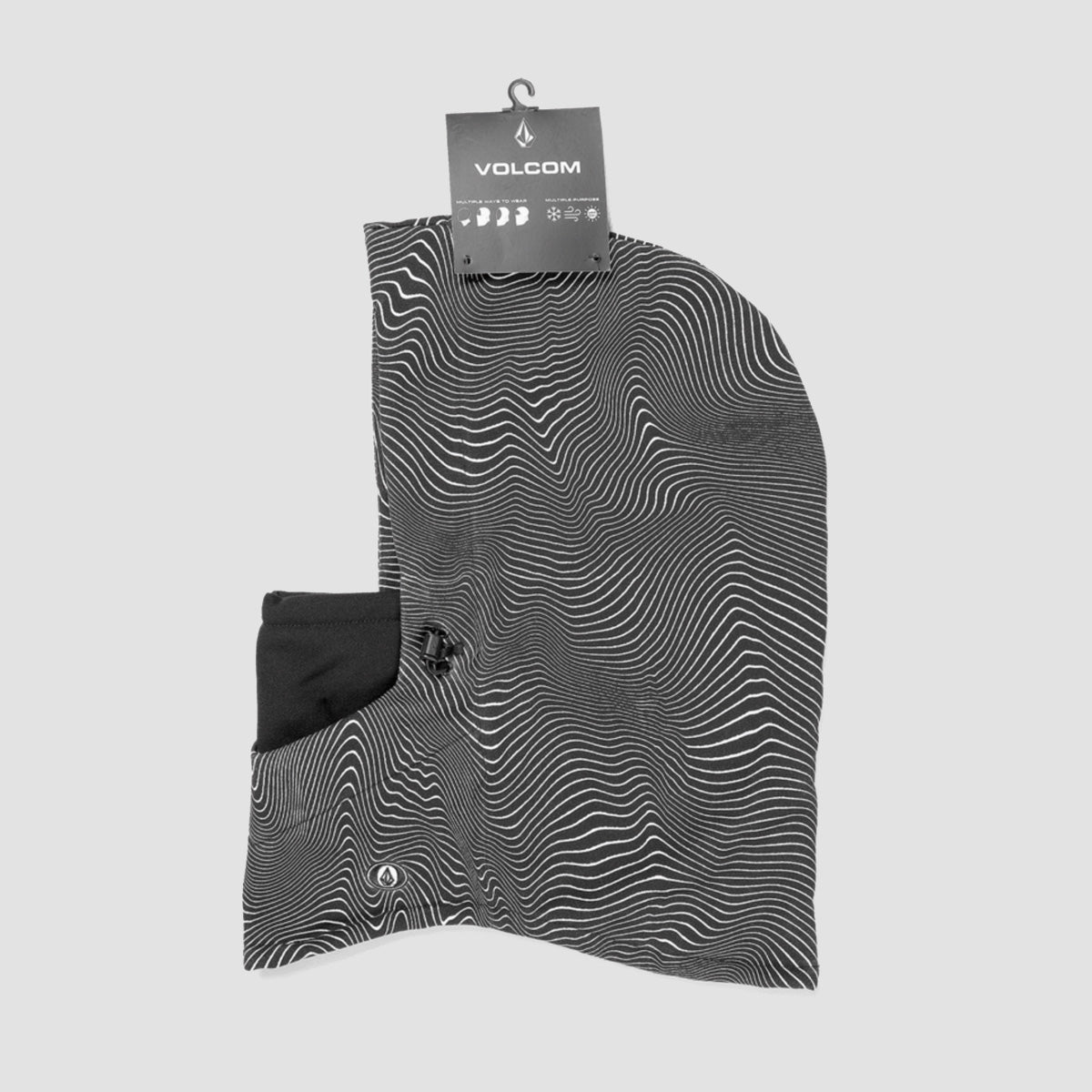 Volcom Hydro Fleece Hood Thingy Balaclava Black Print