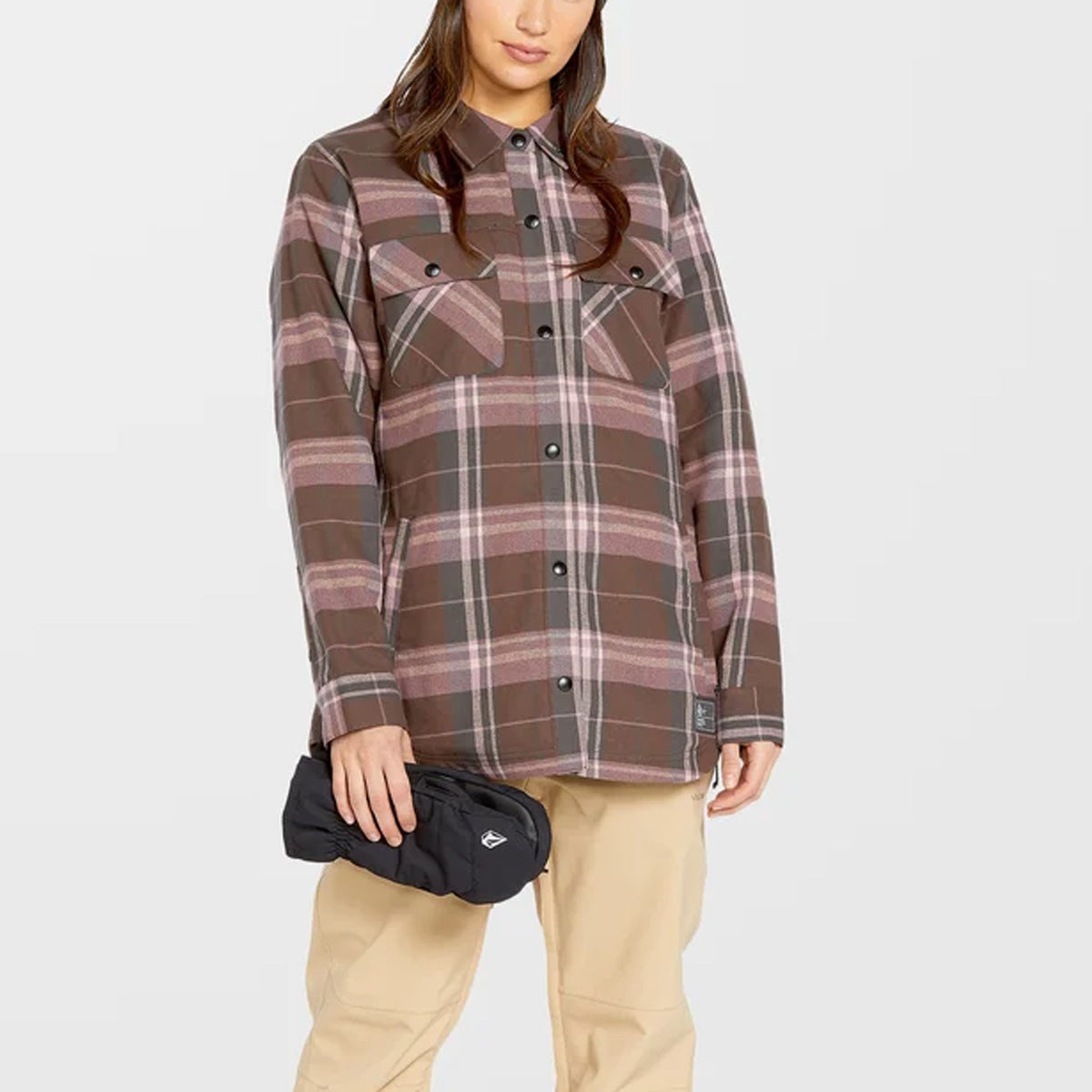 Volcom Ins Riding Flannel Jacket Dusty Lavender - Womens