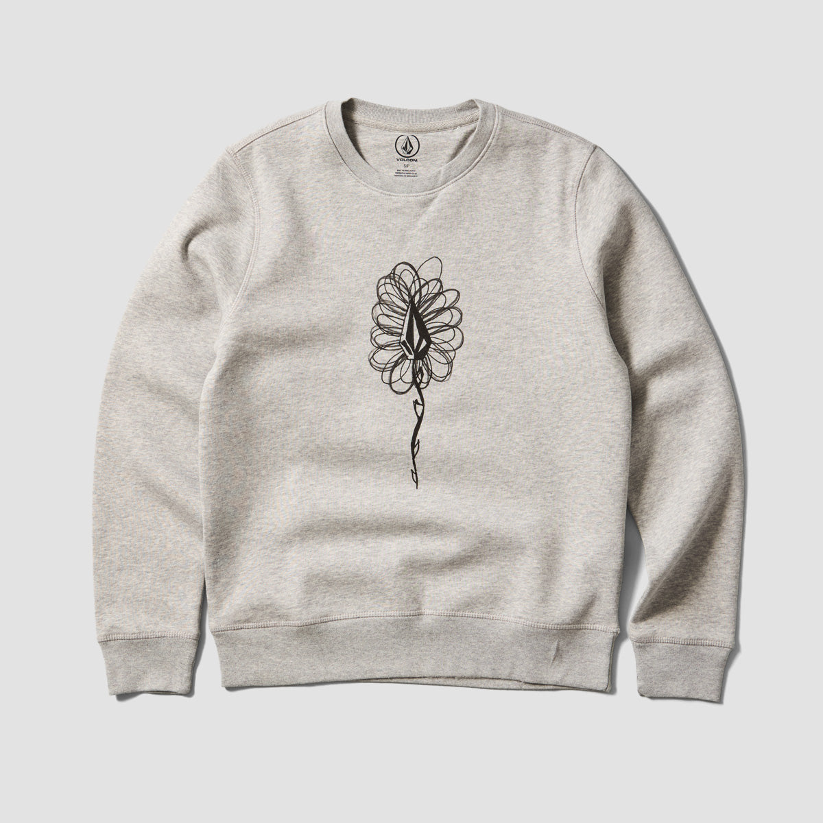 Volcom Issam Hand Crew Sweatshirt Heather Grey