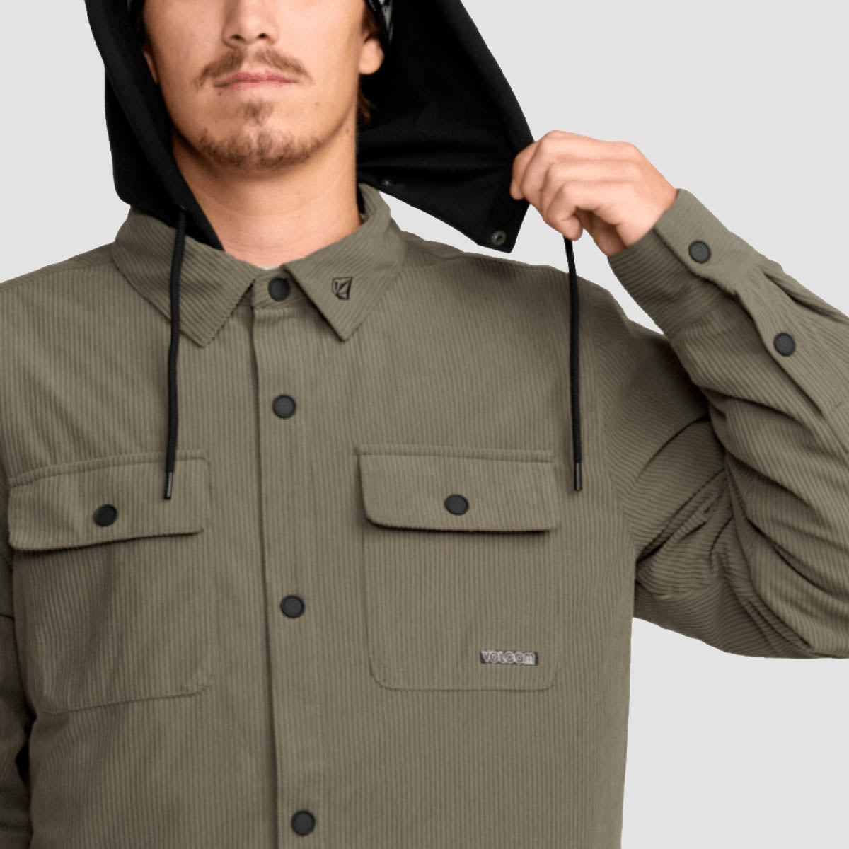 Volcom Kenson Ins Flannel Jacket Military