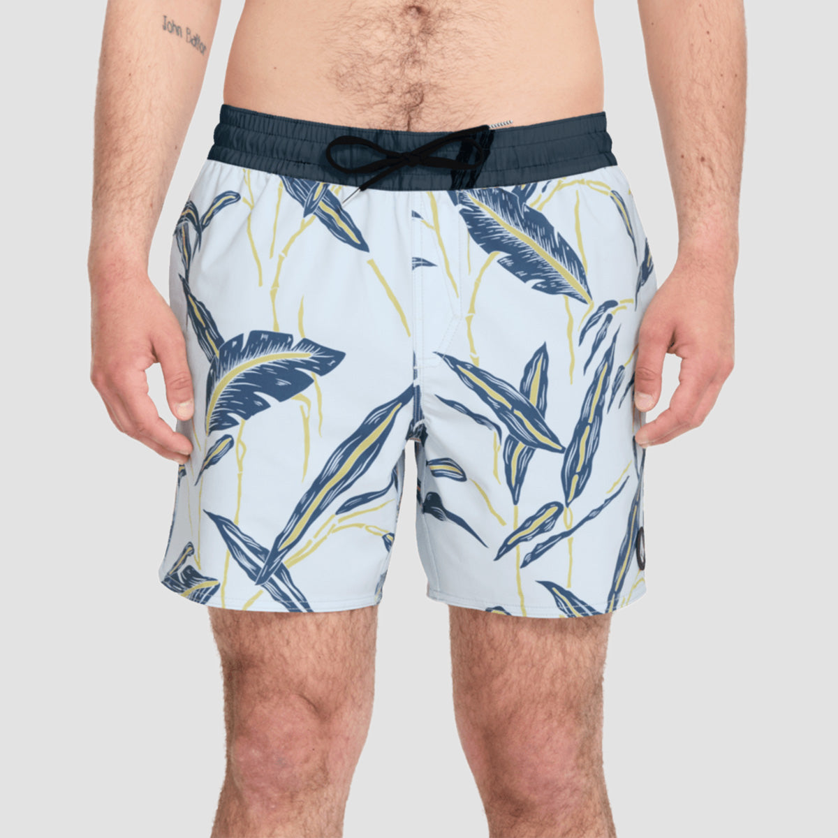 Volcom Lido Print Trunk 16" Boardshorts Light Blue Acid