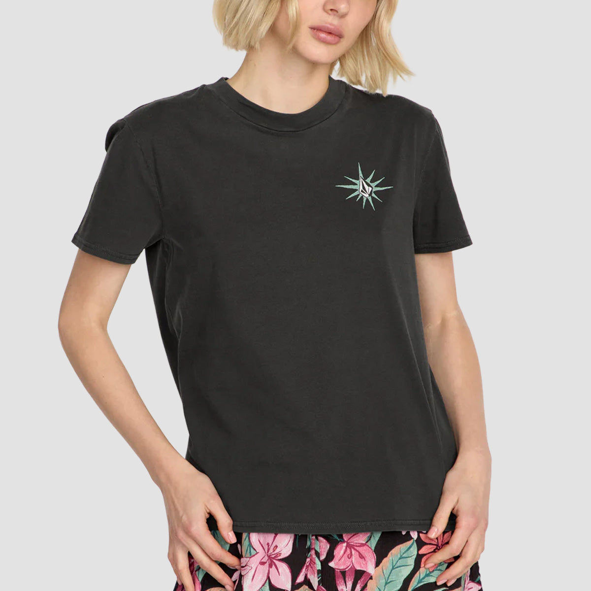 Volcom Lock It Up T-Shirt Vintage Black - Womens