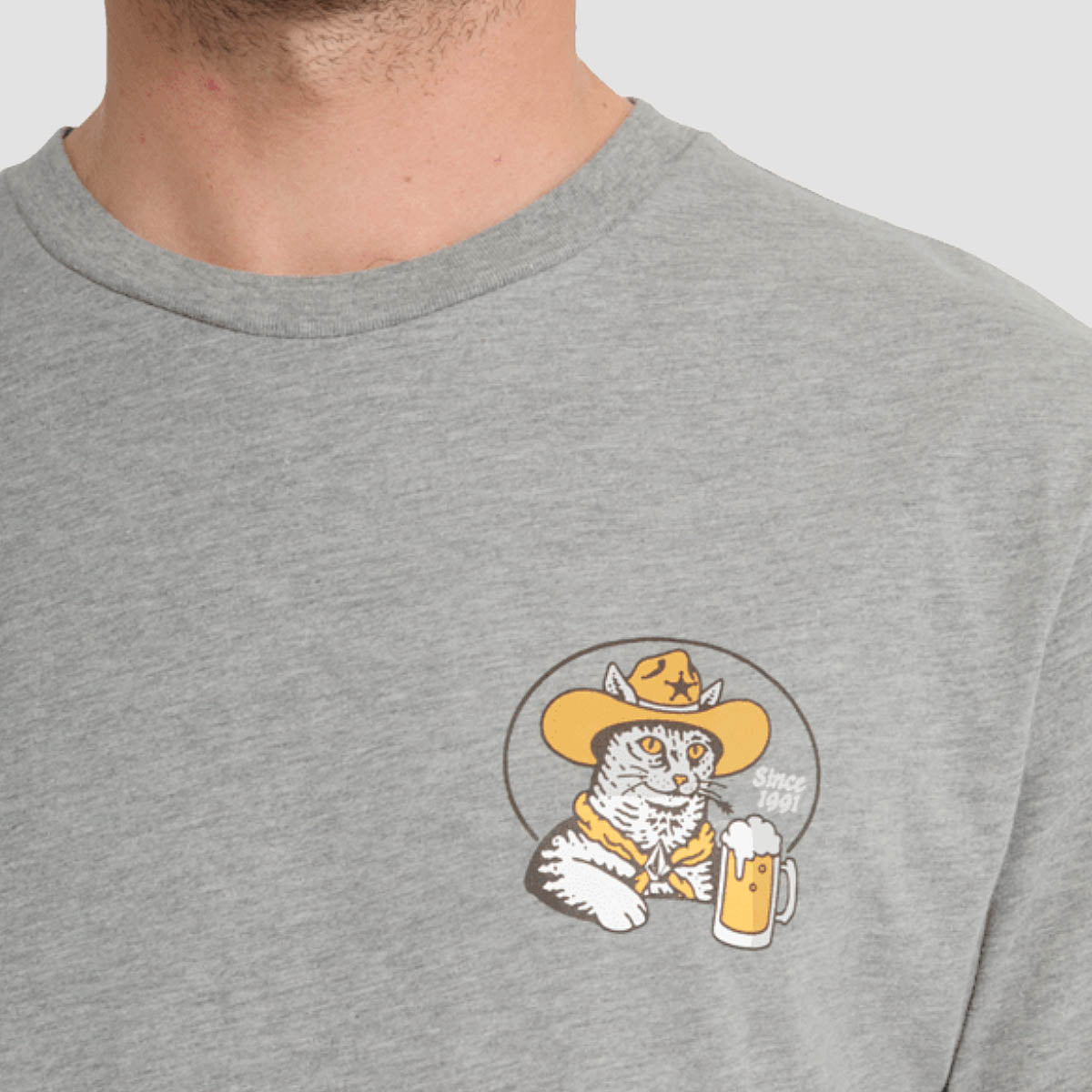 Volcom Meowdy T-Shirt Heather Grey