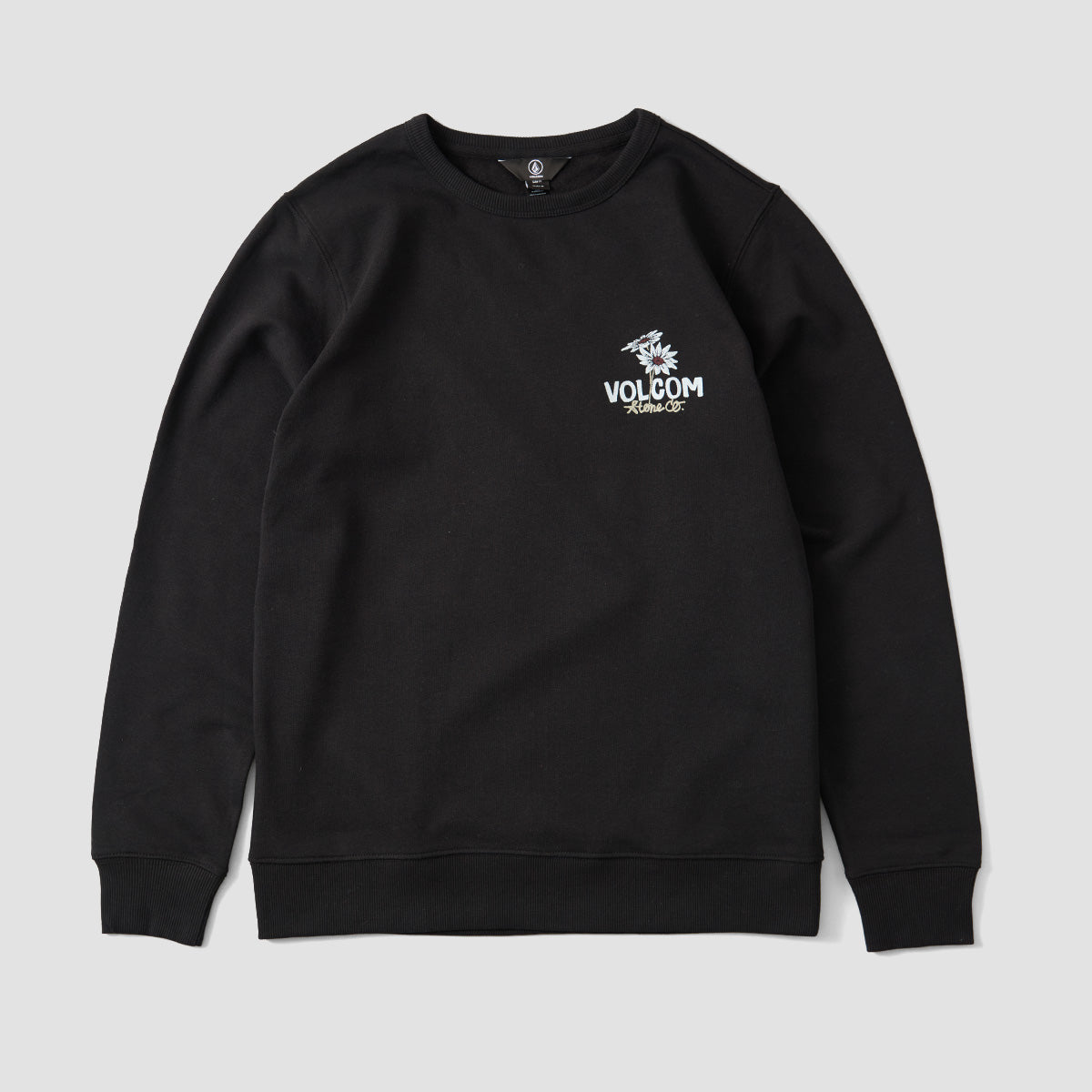 Volcom Psychedaisy Crew Sweatshirt Black