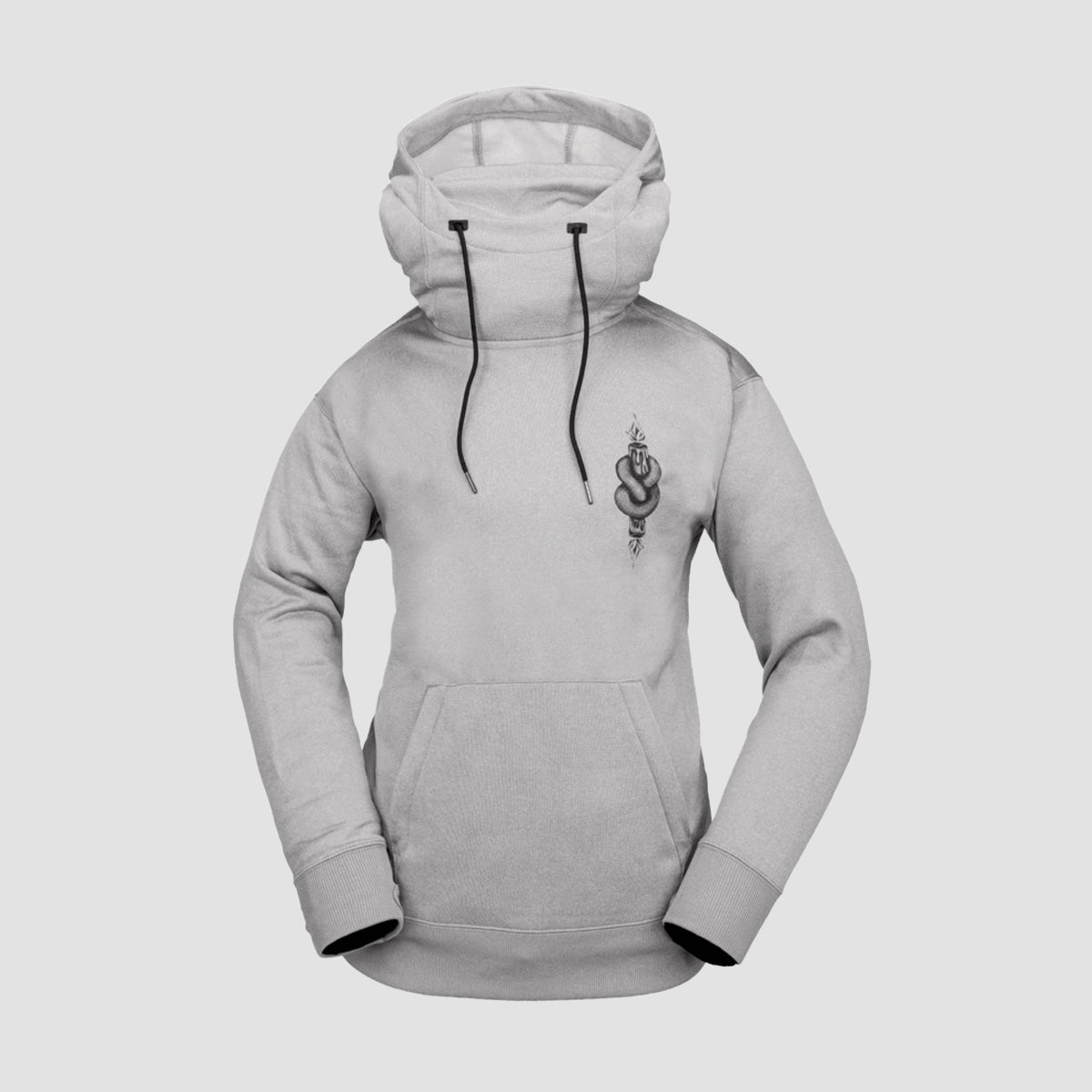 Volcom Riding Hydro Snow Pullover Hoodie Heather Grey - Womens