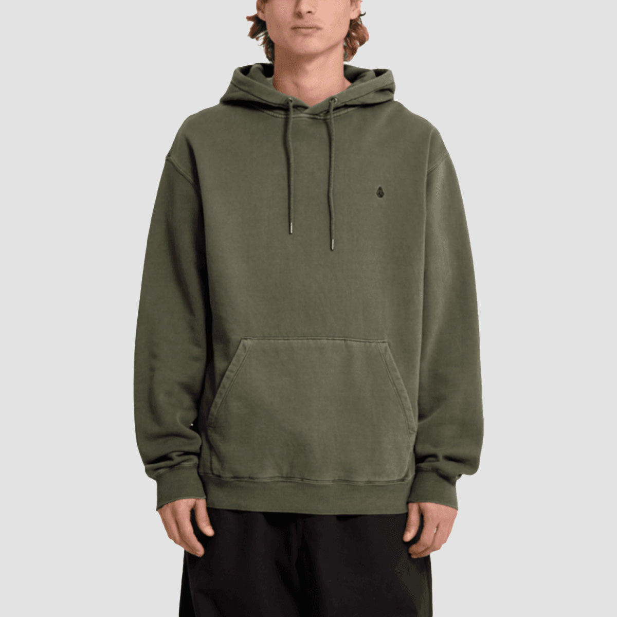 Volcom Single Stone PW Pullover Hoodie Dark Olive