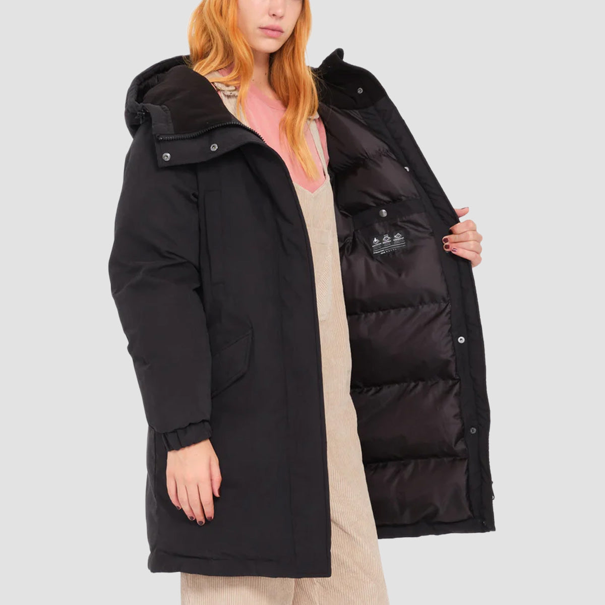 Volcom Sleepi Puff Up Parka Jacket Black - Womens