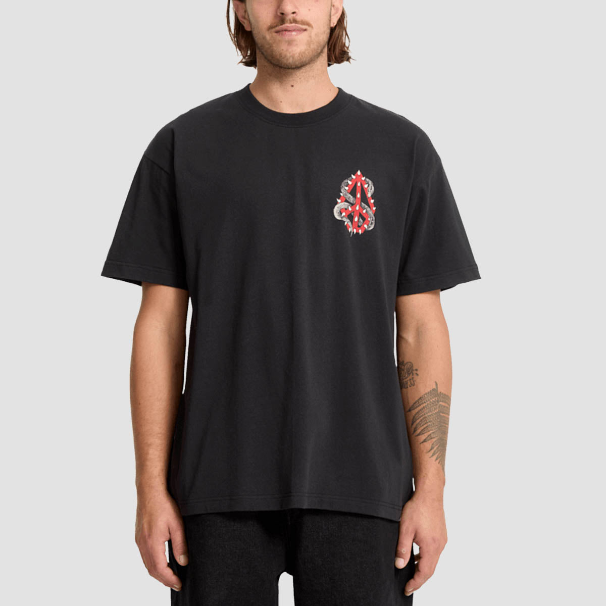 Volcom Snake Peace Lse T-Shirt Black