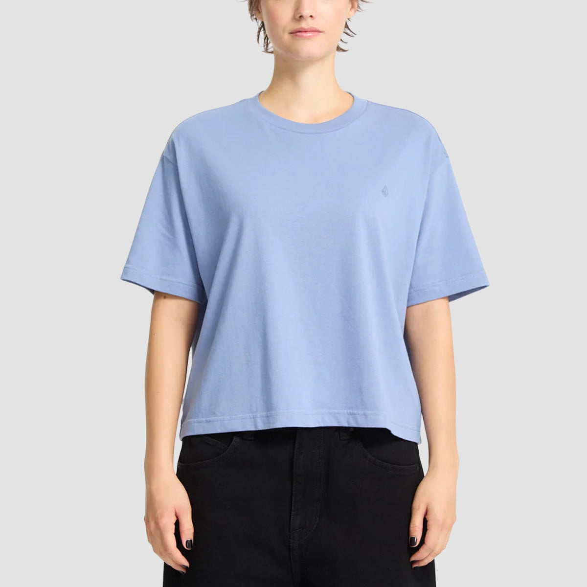 Volcom Stone Blanks Up T-Shirt Carolina Blue - Womens