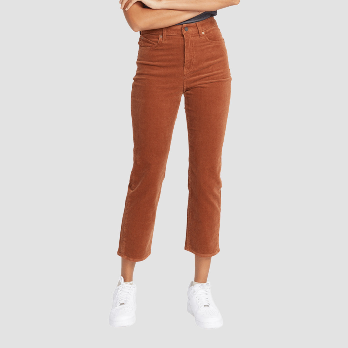 Volcom Stoned Straight Corduroy Pants Nutmeg - Womens