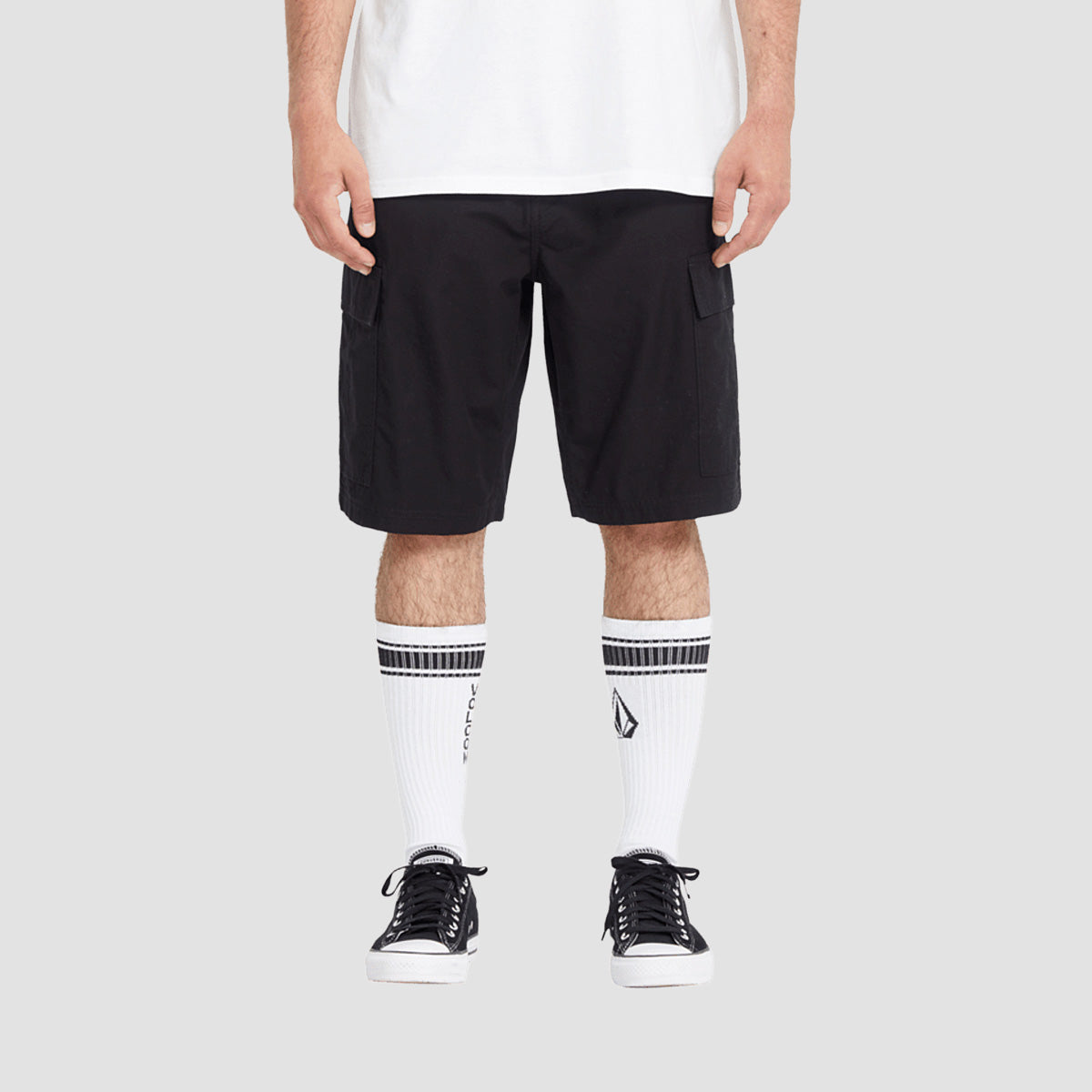 Volcom Strange Tripper 22" Cargo Shorts Black